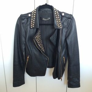 Zara Studded Leather Jacket